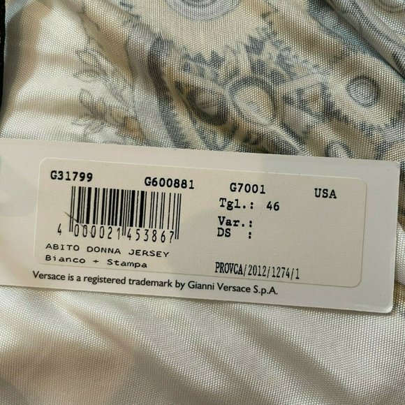 Versace Collection Womens Abito Donna Jersey Dress Size 46 US 10 NWT Vintage - Picture 9 of 11